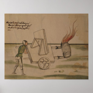 Póster Una máquina de guerra, ilustracion de 'De Machinis