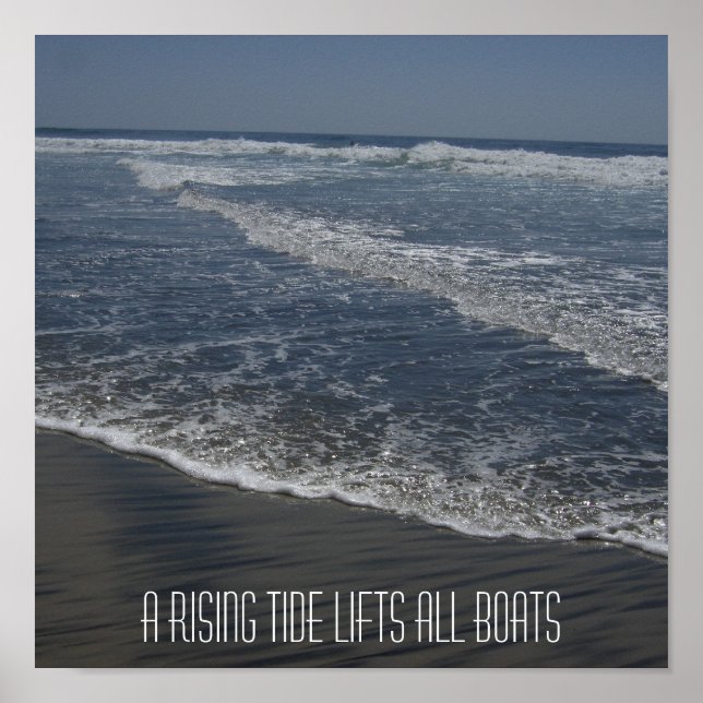 PÓSTER UNA MAREA EN AUMENTO LEVANTA TODOS LOS BARCOS (Frente)