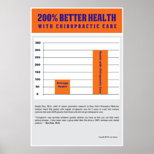 Póster Una mejor salud del 200% - versión anaranjada