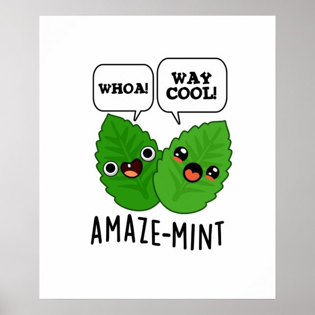 Póster Una menta divertida para la menta de la Amaze deja (Frente)