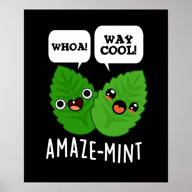 Póster Una menta divertida para la menta de la amazonía d (Frente)