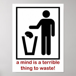 Póster ¡Una mente es algo terrible de perder!