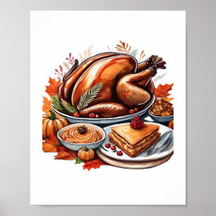 Póster Una mesa llena de gratitud: camiseta clásica