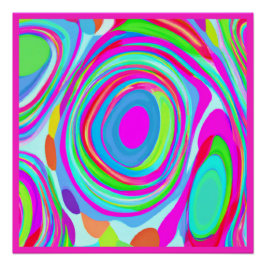 Póster Una mezcla de patrones de arte colorido