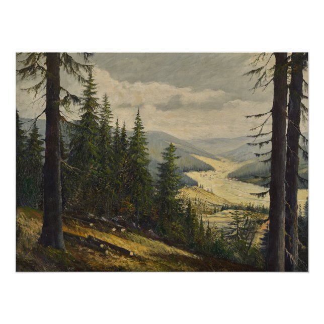 Póster Una mirada a la Selva Negra - Karl Julius Wilhelm (Anverso)