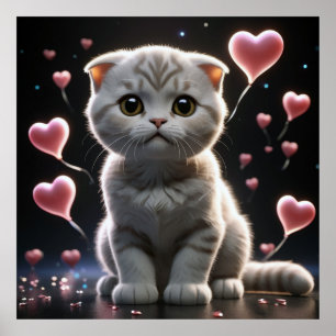 Póster Una mirada gentil, un alma bondadosa: gato y amabi