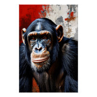 Una mirada intensa de los chimpancés