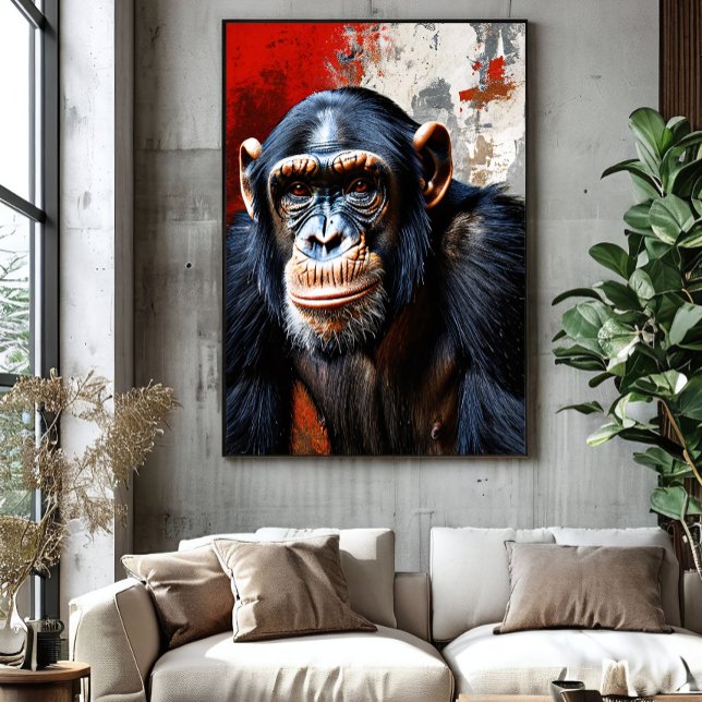 Póster Una mirada intensa de los chimpancés (Subido por el creador)