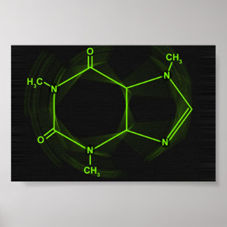 Póster Una Molécula de cafeína