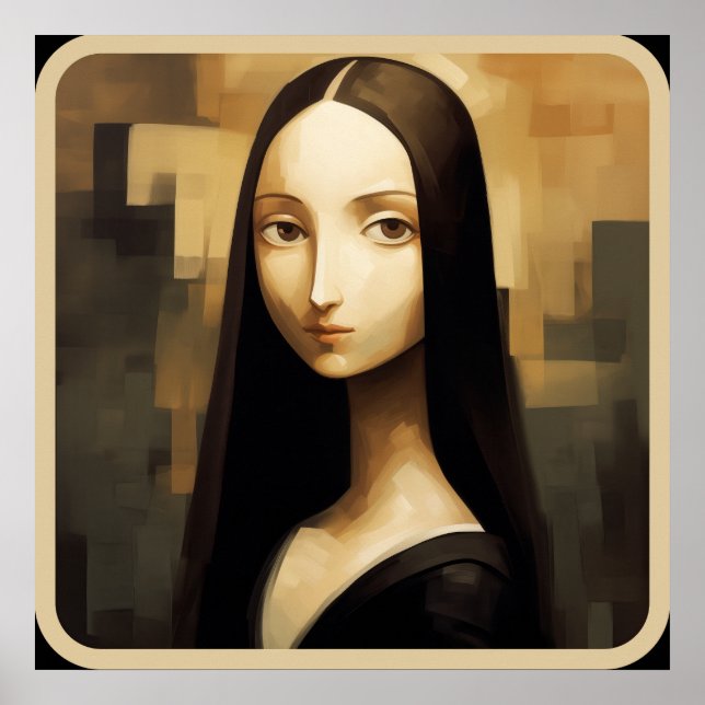 Póster Una Mona Lisa reimaginada, un clásico pero también (Frente)