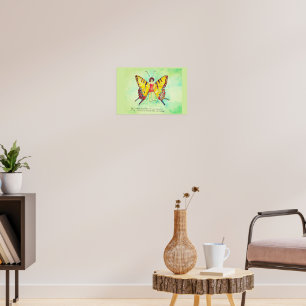 Póster Una mujer con alas de mariposa