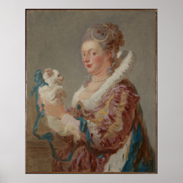 Póster Una mujer con perro