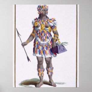 Póster Una mujer de Honduras, 1780 (grabado de colores)