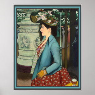 Póster Una mujer elegante en el Elysée Montmartre