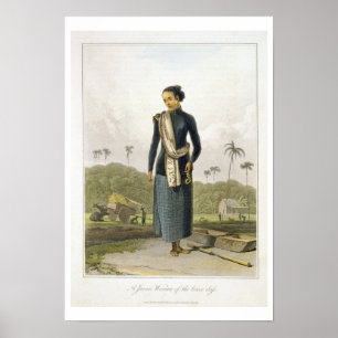 Póster Una mujer javana de clase baja, placa 3 de la univ