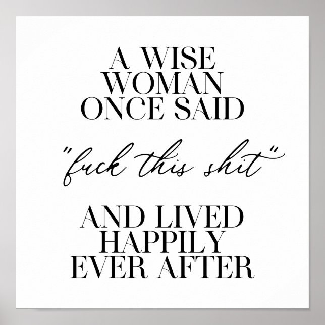 Póster Una Mujer Sabia Dijo Una Vez (Frente)