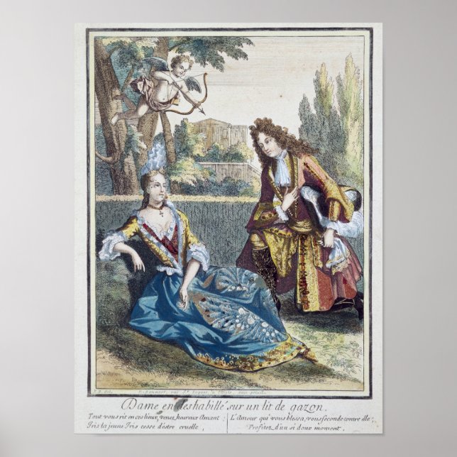 Póster Una mujer sentada en la hierba (Frente)