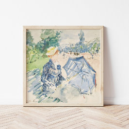 Póster Una mujer sentada en un banco | Berthe Morisot