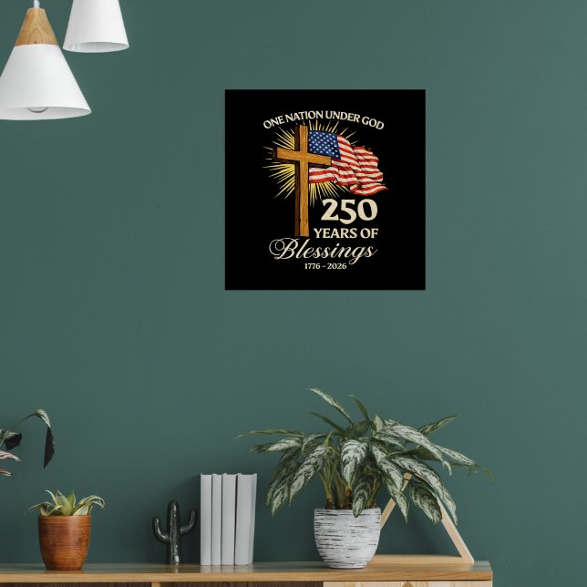 Póster Una Nación Bajo Dios 250 Años de Bendiciones (Salón 1)