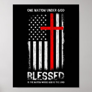 Póster Una nación bajo Dios Patriota Veterano