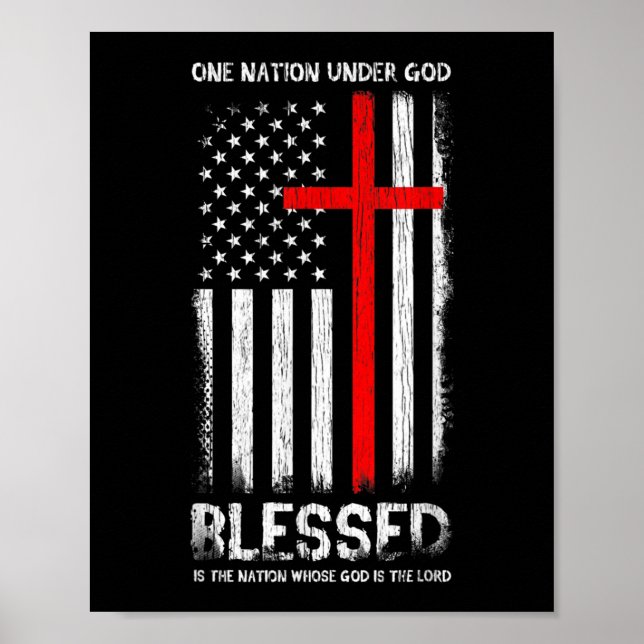 Póster Una nación bajo Dios Patriota Veterano (Frente)