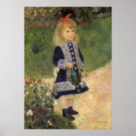 Póster Una niña con regadera de Pierre Renoir