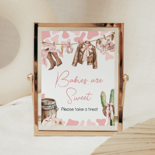 Póster Una niña pequeña Baby Shower Los bebés son dulces