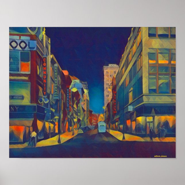 Póster Una noche en Broad Street (Frente)