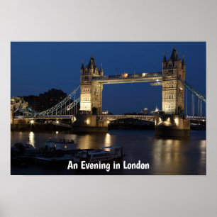 Póster Una noche en escena nocturna de Londres