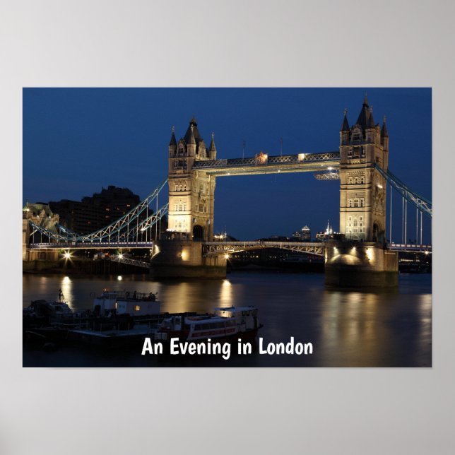 Póster Una noche en escena nocturna de Londres (Frente)