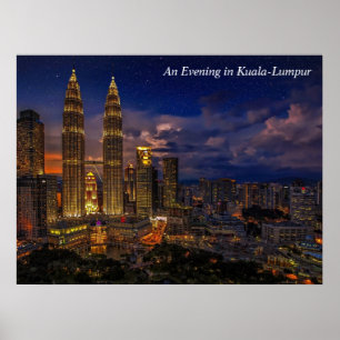 Póster Una noche en Kuala-Lumpur escena nocturna