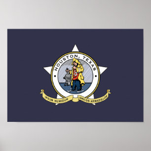 Póster Una nueva bandera para el poster de Houston