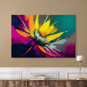Póster Una odisea floral: Flor expresiva en movimiento