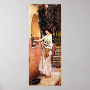Póster Una ofrenda romana por John William Waterhouse