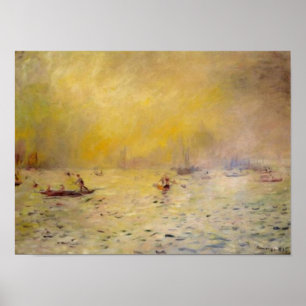 Póster Una opinión de Renoir de la niebla de Venecia