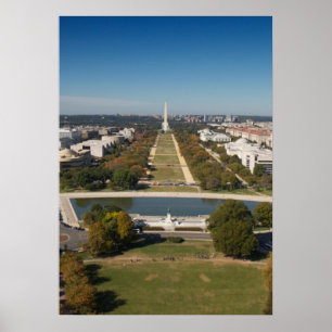 Póster Una opinión del paisaje del Washington DC