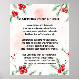 Póster Una oración de Navidad por la paz