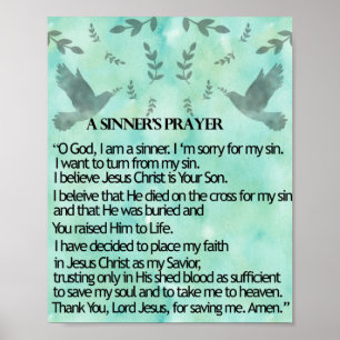 Póster Una oración de Sinner