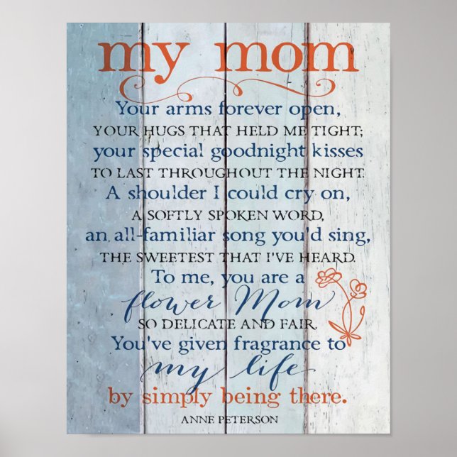 Póster Una oración para mi mamá (Frente)