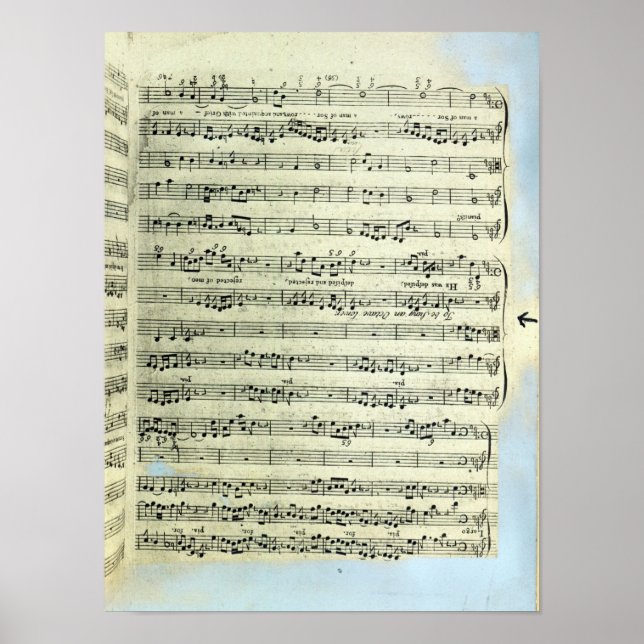 Póster Una página de una de las dos únicas copias (Frente)