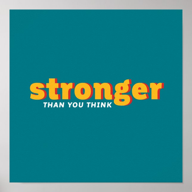 Póster Una palabra que dice una cita Inspiradora más fuer (Frente)