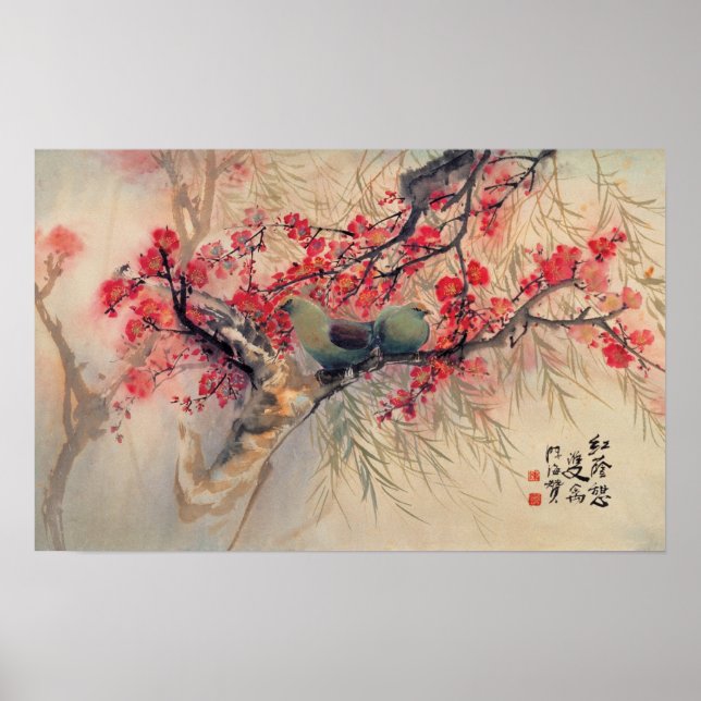 Póster Una pareja en primavera (Frente)