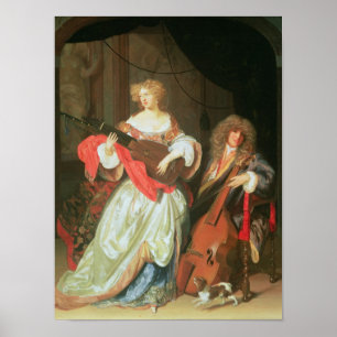 Póster Una pareja haciendo música