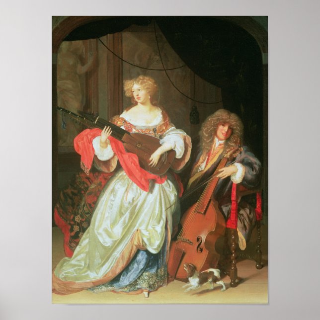 Póster Una pareja haciendo música (Frente)