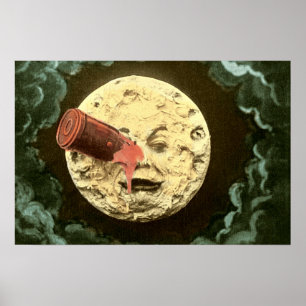 Póster Una película vintage de 1902: Viaje a la Luna