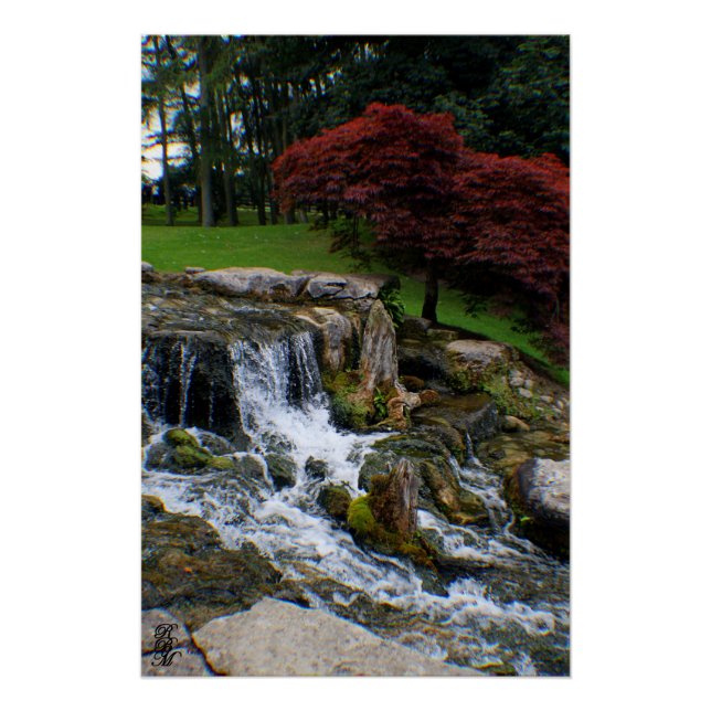 Póster Una pequeña cascada (Anverso)