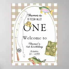 Póster Una pequeña fiesta de cumpleaños de pescadores