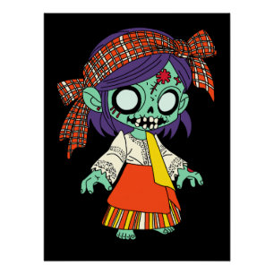 Póster Una pequeña filipina zombie