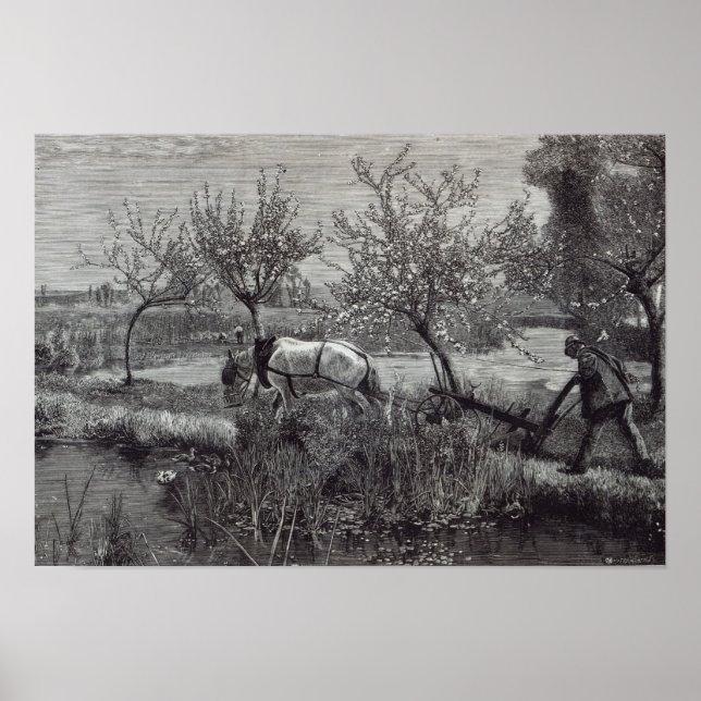 Póster Una pequeña granja bien labrada, Picardía (Frente)