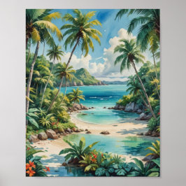 Póster Una pequeña inmersión en la costa